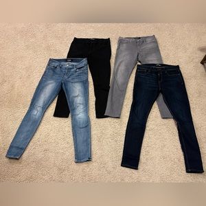 COPY - Express mid rise jean leggings size 10R, lot of 4 pairs